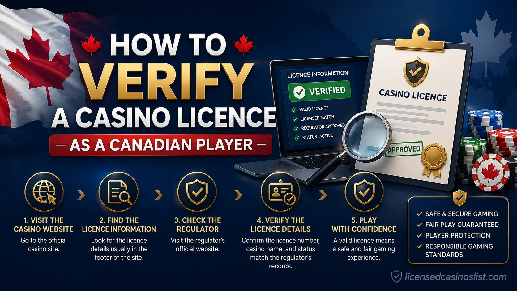 How to Verify a Casino Licence as a Canadian Player